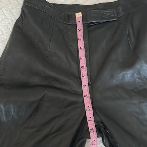 Jacqueline Ferrar Vintage Women’s 100% Leather Straight Pants Black Size 6 - Picture 7 of 11